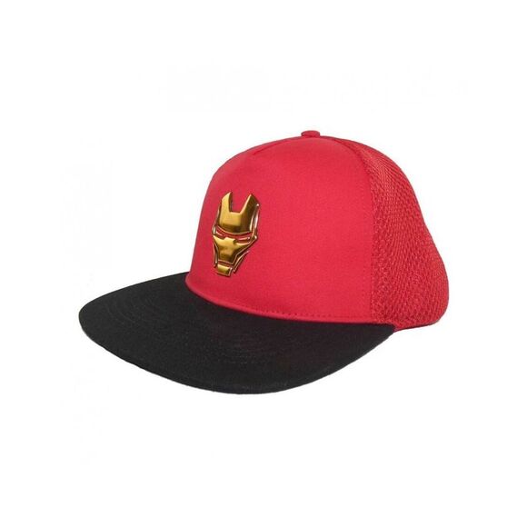 Iron Man Face  Cap / Red/Black - Picture 3 of 4